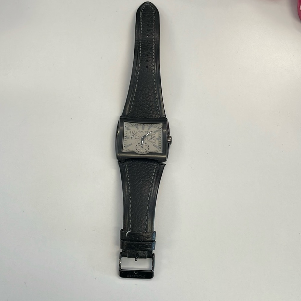 Police black men’s watch.